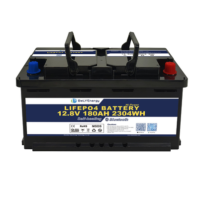 Sản phẩm mới có dung lượng lớn H8 DIN 12V180Ah pin sạc lại LiFePO4 cho xe RV