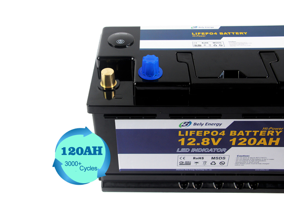 Mua 12 Vôn 120Ah Lifepo4 Đèn Led Pin Lithium 12V Chu kỳ sâu Pin có thể sạc lại online manufacture