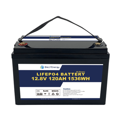 Ống pin Lifepo sạc lại 12v 120ah 1536 Wh trọng lượng nhẹ cho RV Motorhome Camper