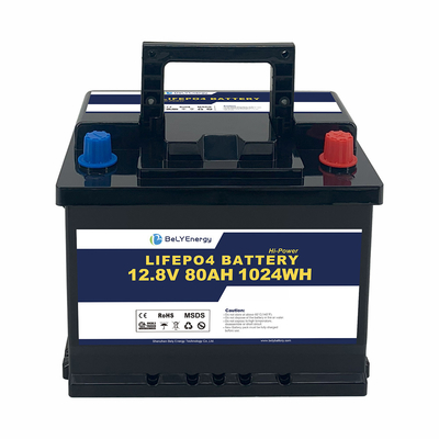 Bely năng lượng 5000 chu kỳ 12v 80ah Lifepo4 pin cho thiết bị gia dụng tàu ngầm