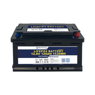 Tuổi thọ chu kỳ dài LiFePO4 Lithium Bluetooth Battery SAE Terminal Type Wide Temperature Range