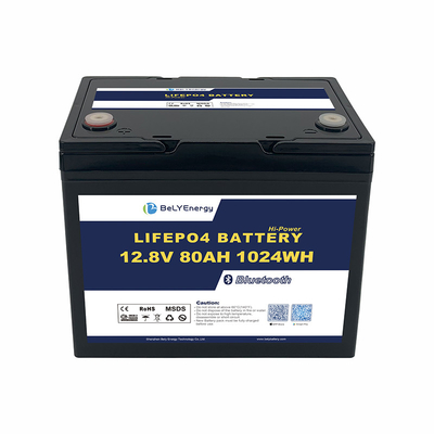 Năng lượng LiFePO4 pin lithium 12V80Ah Bảo vệ điện áp cao 14,6V