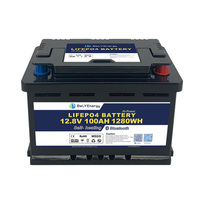RV LiFePO4 Pin lưu trữ năng lượng 12V 100AH với BT và tự sưởi ấm