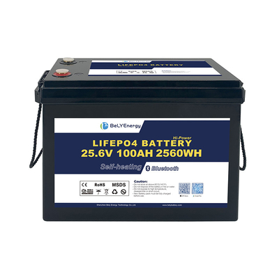 24V 100AH pin lithium LiFePO4 có thể sạc lại với BT và sưởi ấm cho tàu biển / thuyền