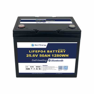 24V 50AH LiFePO4 Lithium pin tàu biển với BT và sưởi ấm
