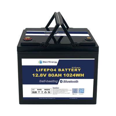 Pin lithium 12V80AH sạc lại với BT và tự sưởi ấm