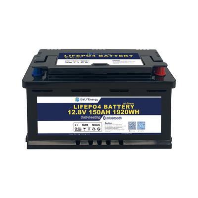 Pin RV để lưu trữ năng lượng với BT và pin lithium tự sưởi ấm LiFePO4 12V 150AH