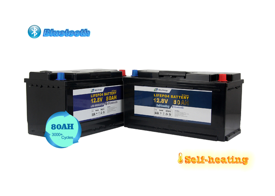 12V 80Ah BT4.0 Sưởi ấm Pin Lithium Hàng hải Cắm trại Xe Sắt Phosphat Lithium